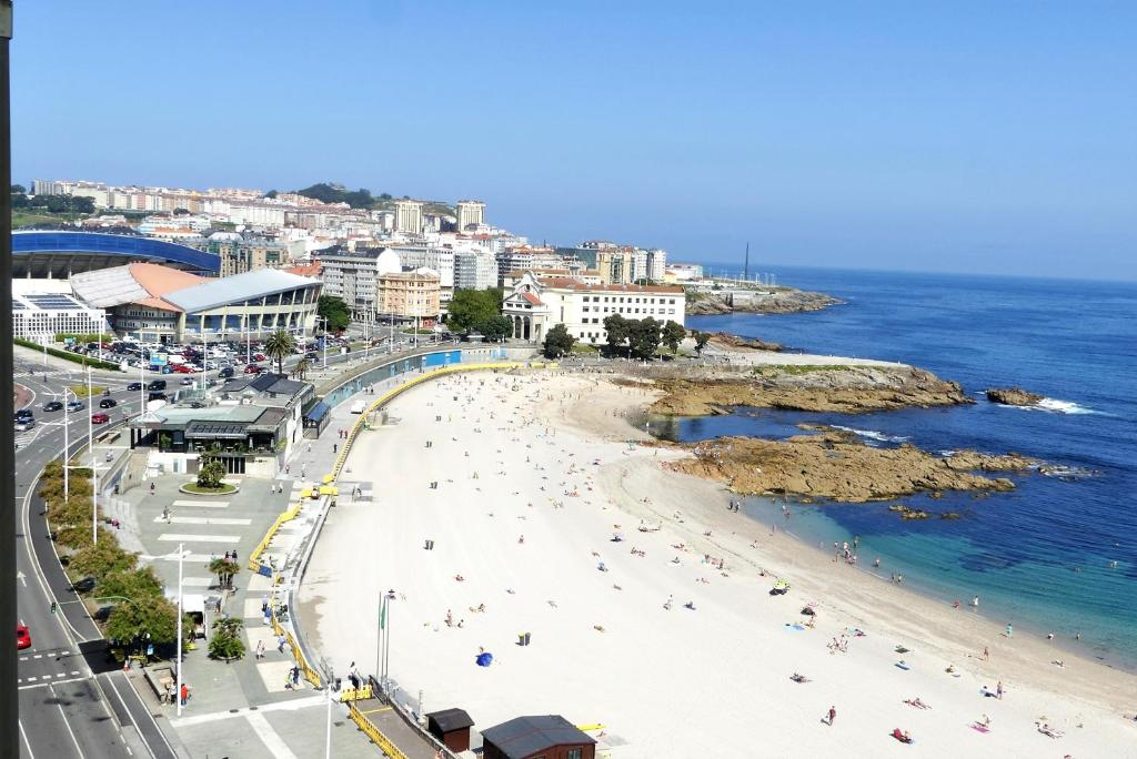 Playa de Riazor is one of the most popular beaches in La Coruña