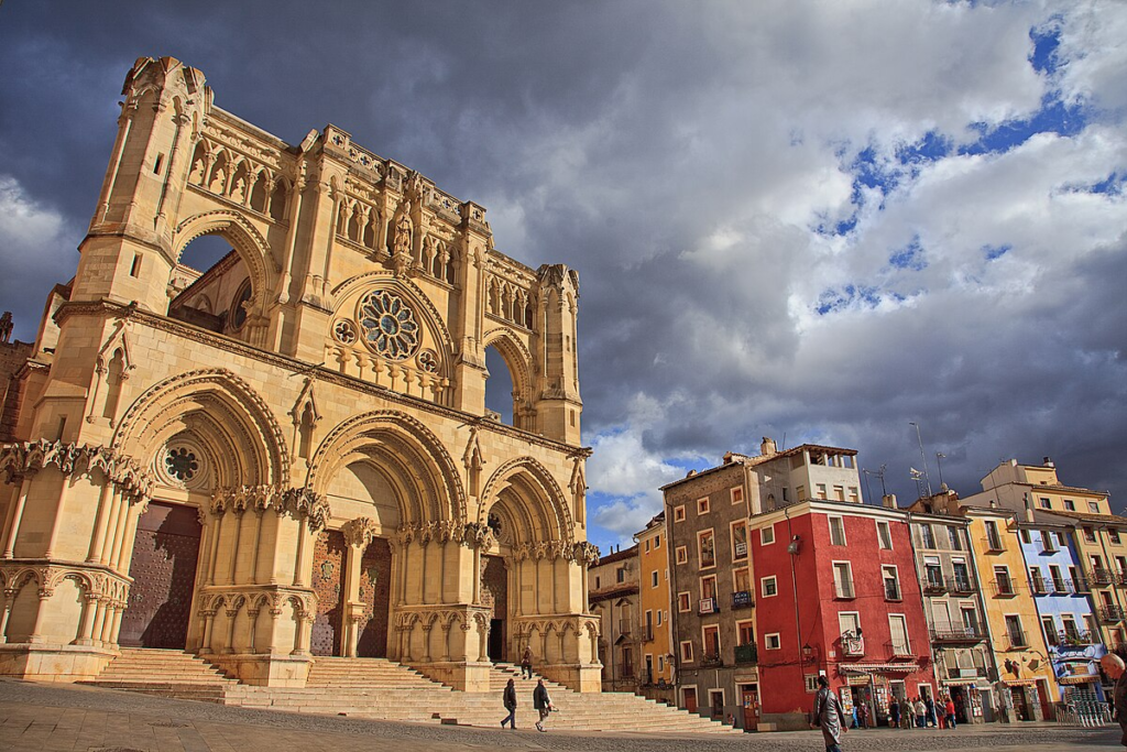 The Cuenca Cathedral, located in the Plaza Mayor, is a stunning example of Gothic architecture with a unique blend of Romanesque and Norman influences