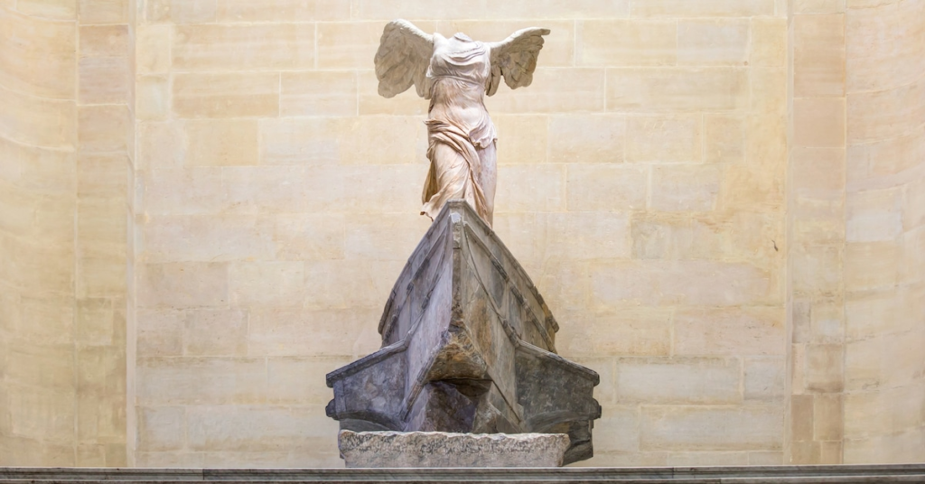 The Winged Victory of Samothrace in Louvre Museum