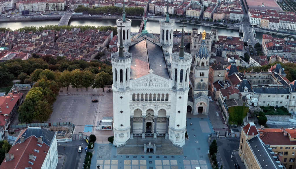 The Basilica of Notre-Dame de Fourvière is one of Lyon's most iconic landmarks