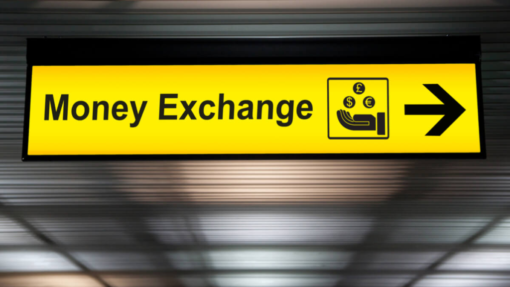 Exchanging currency at the airport is convenient but often comes with poor exchange rates and high fees