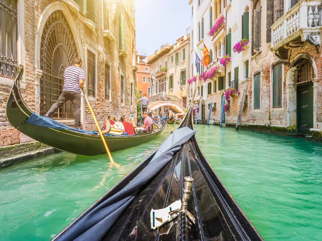 The Grand Canal is the lifeblood of Venice, winding its way through the city in a large reverse S-shape and offering some of the most iconic views of Venice