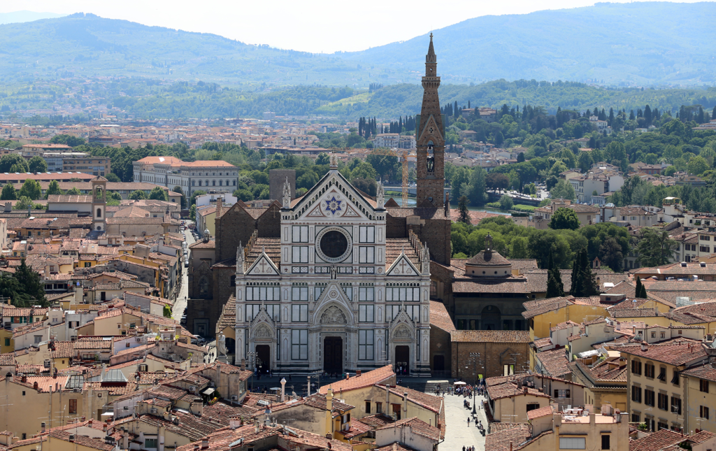 The Basilica of Santa Croce is not only a stunning example of Gothic architecture but also a resting place for some of Italy's most illustrious figures