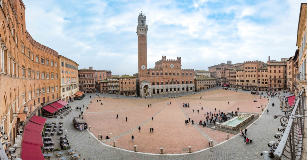 The heart and soul of Siena, Piazza del Campo, is one of the most famous medieval squares in Europe