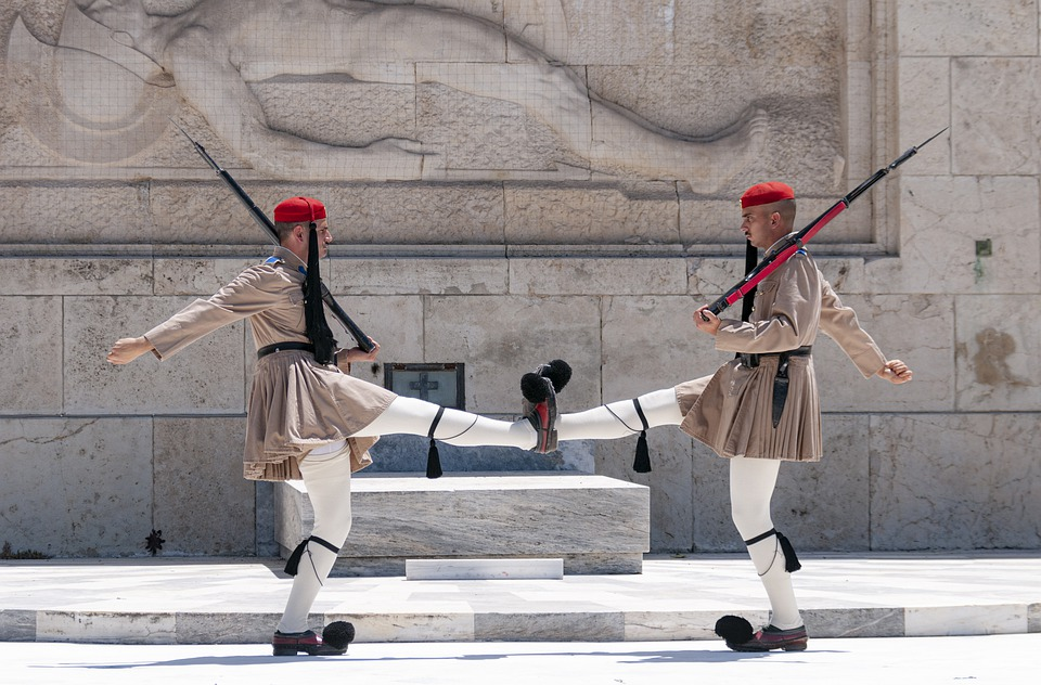 One of the most iconic sights in Athens is the Changing of the Guard ceremony at the Tomb of the Unknown Soldier in Syntagma Square