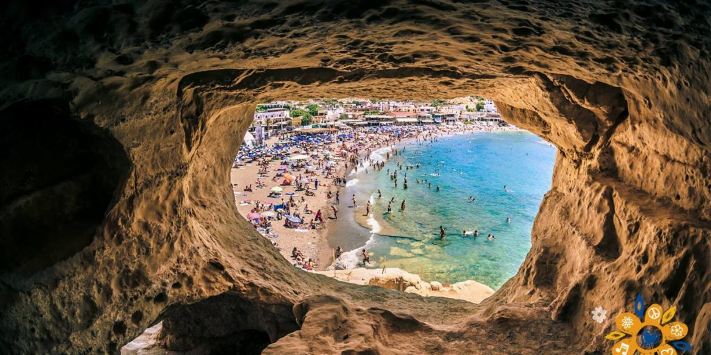 Located about an hour’s drive from Heraklion, the caves of Matala offer a fascinating day trip