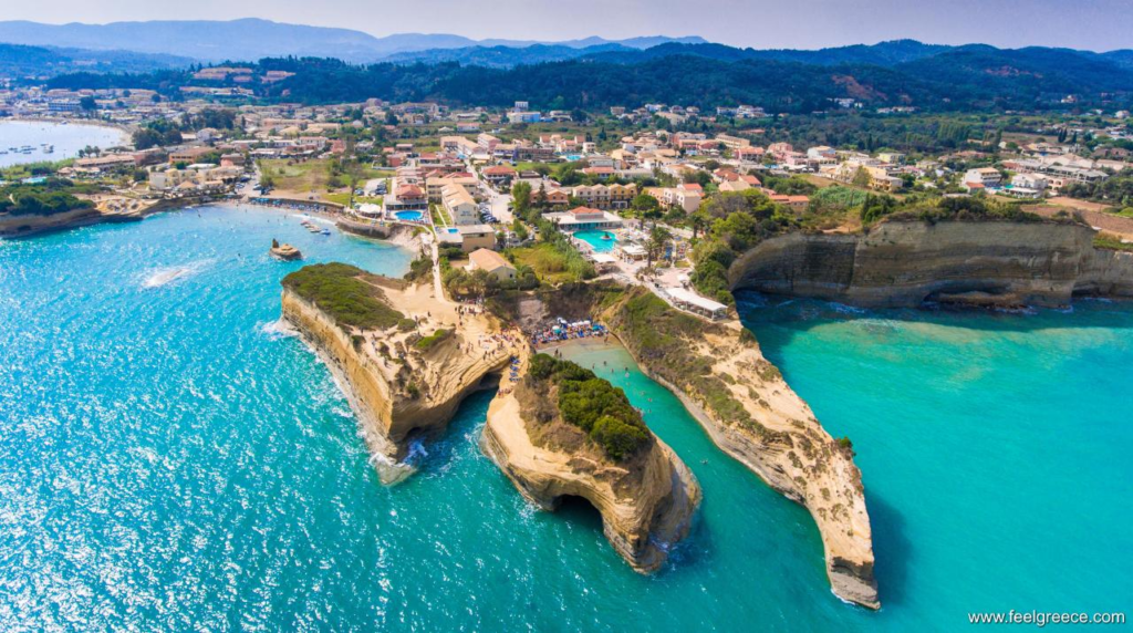 Canal d'Amour, located in the northern part of Corfu, is a natural wonder with a romantic twist