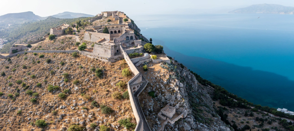 Perched high on a hill overlooking Nafplio, the Palamidi Fortress is a must-visit for anyone who loves history and stunning views