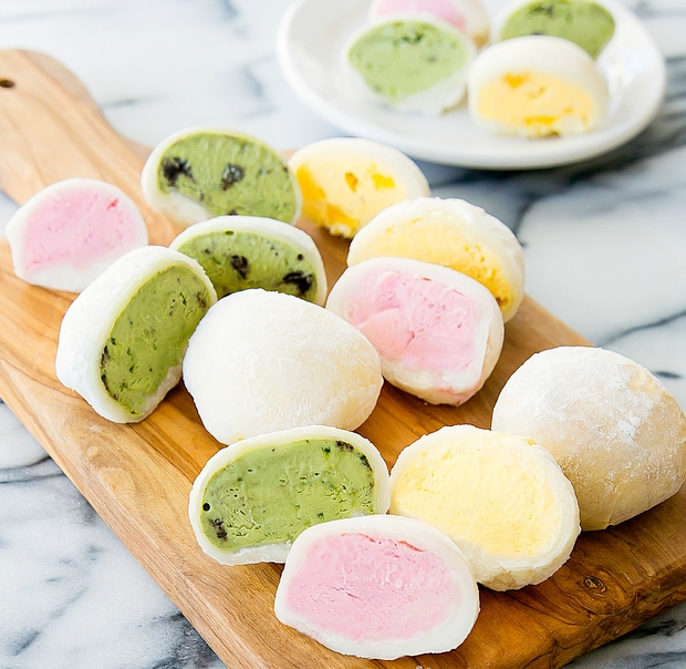 Mochi is a traditional Japanese rice cake made from glutinous rice, known for its chewy texture and subtly sweet flavor