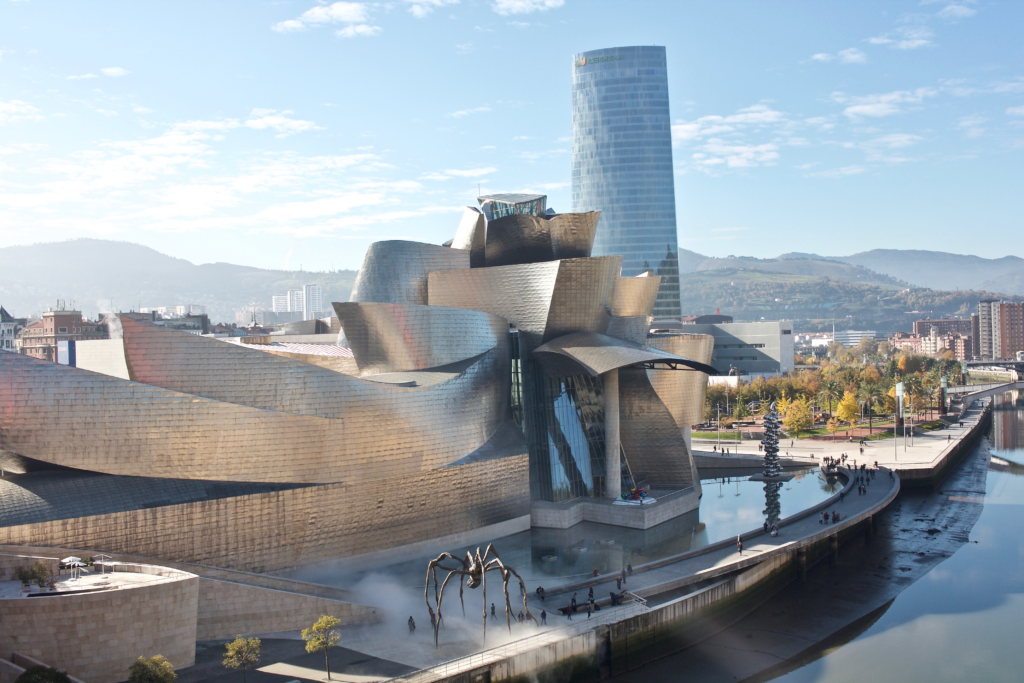 The Guggenheim Museum Bilbao is the city’s most iconic landmark, renowned for its avant-garde architecture designed by Frank Gehry