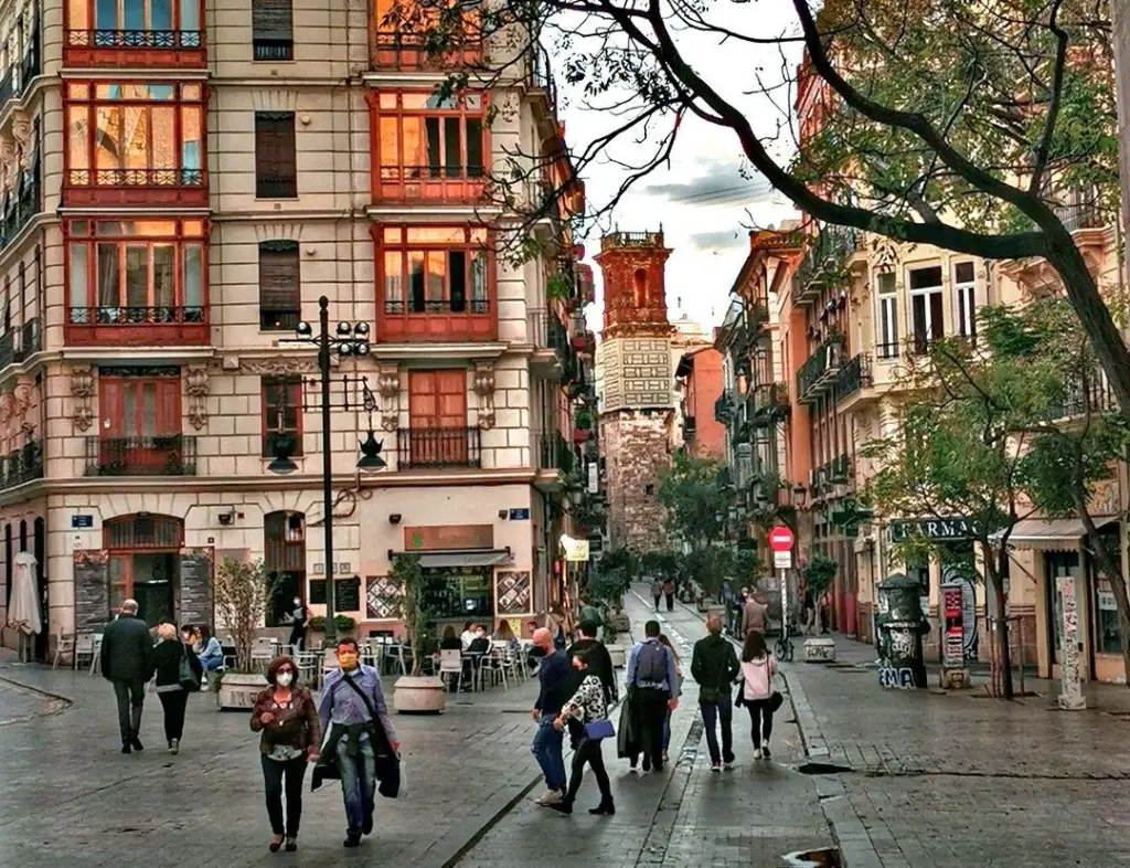 El Carmen is Valencia’s bohemian neighborhood, known for its narrow streets, historic buildings, vibrant street art, and lively nightlife