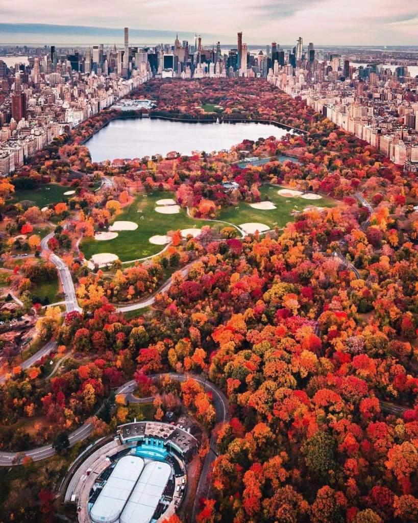 Central Park is an oasis of green in the heart of Manhattan, offering a peaceful escape from the hustle and bustle of the city