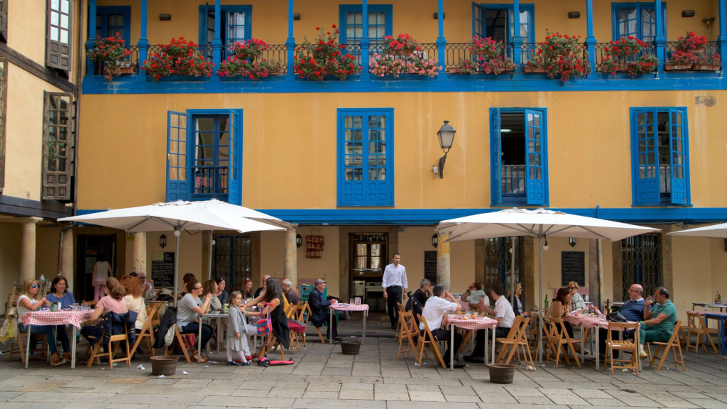 Plaza del Fontán is one of Oviedo's most picturesque squares, known for its vibrant market and lively atmosphere