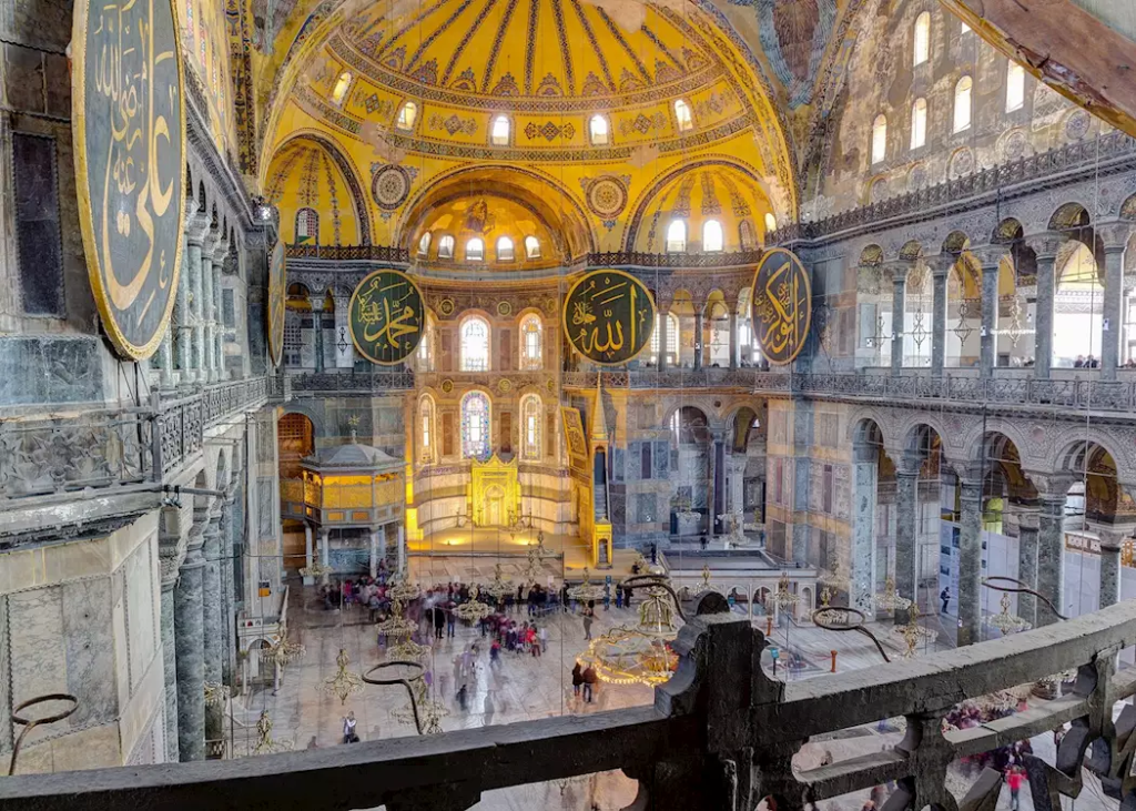 One of the most iconic landmarks in the world, the Hagia Sophia stands as a symbol of Istanbul's rich history. Originally built as a cathedral in 537 AD during the Byzantine Empire