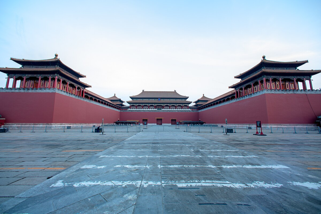 The Meridian Gate serves as the main southern entrance to the Forbidden City and is often the first glimpse visitors get of the palace’s splendor. This imposing structure features five arches, with the central arch reserved exclusively for the emperor