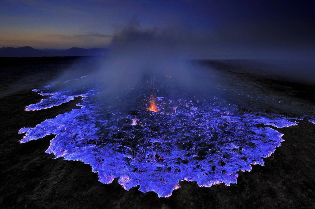 On the Indonesian island of Java lies Kawah Ijen, a volcano with a stunning, yet deadly, secret. At night, this active volcano glows with an eerie blue ligh